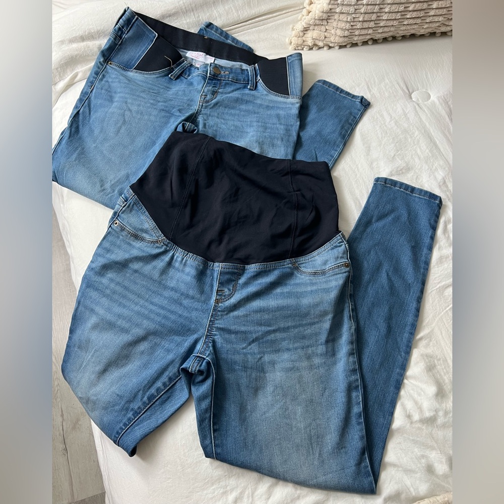 Isabel Maternity Blue Jeans Set of 2 Size 4